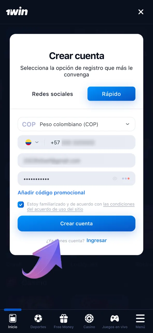 Regístrate ahora en 1Win y empieza a apostar sin límites.