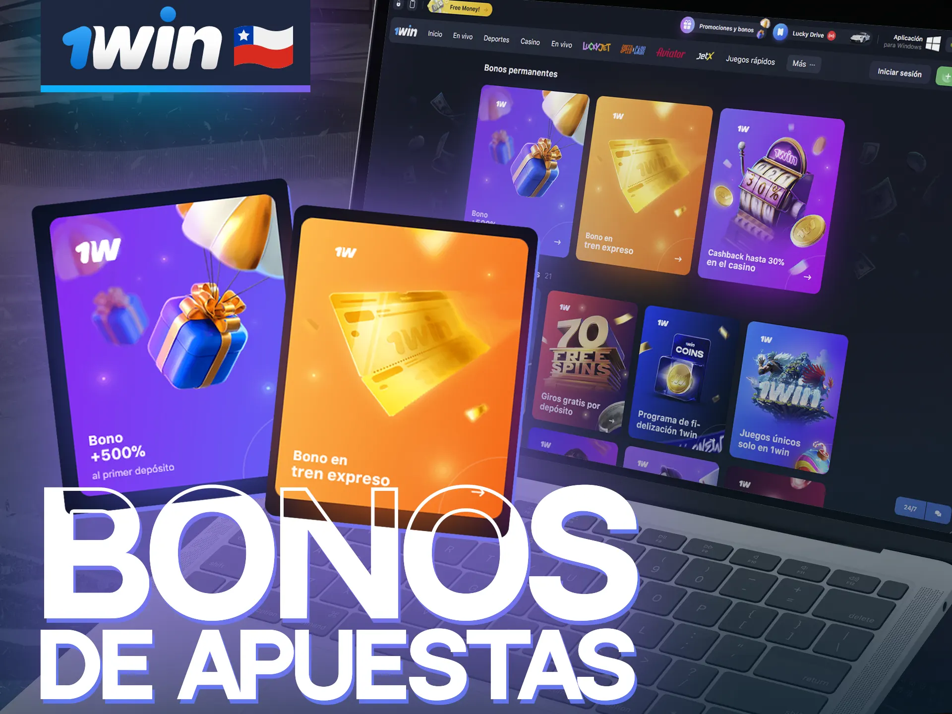 Consigue fantásticos bonos de 1win al apostar en deportes.