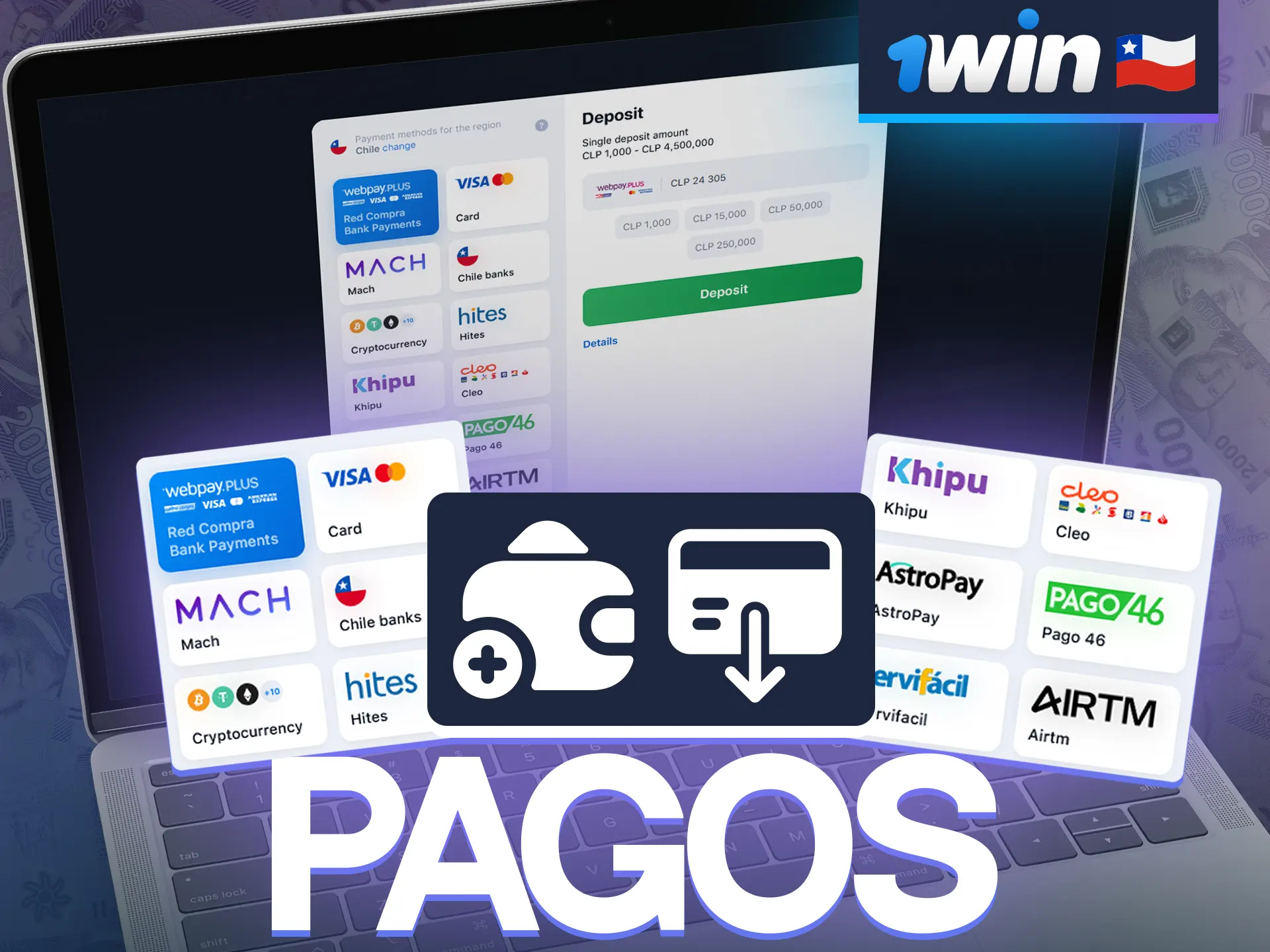 1win ofrece diferentes tipos de métodos de pago para apostar rápidamente.