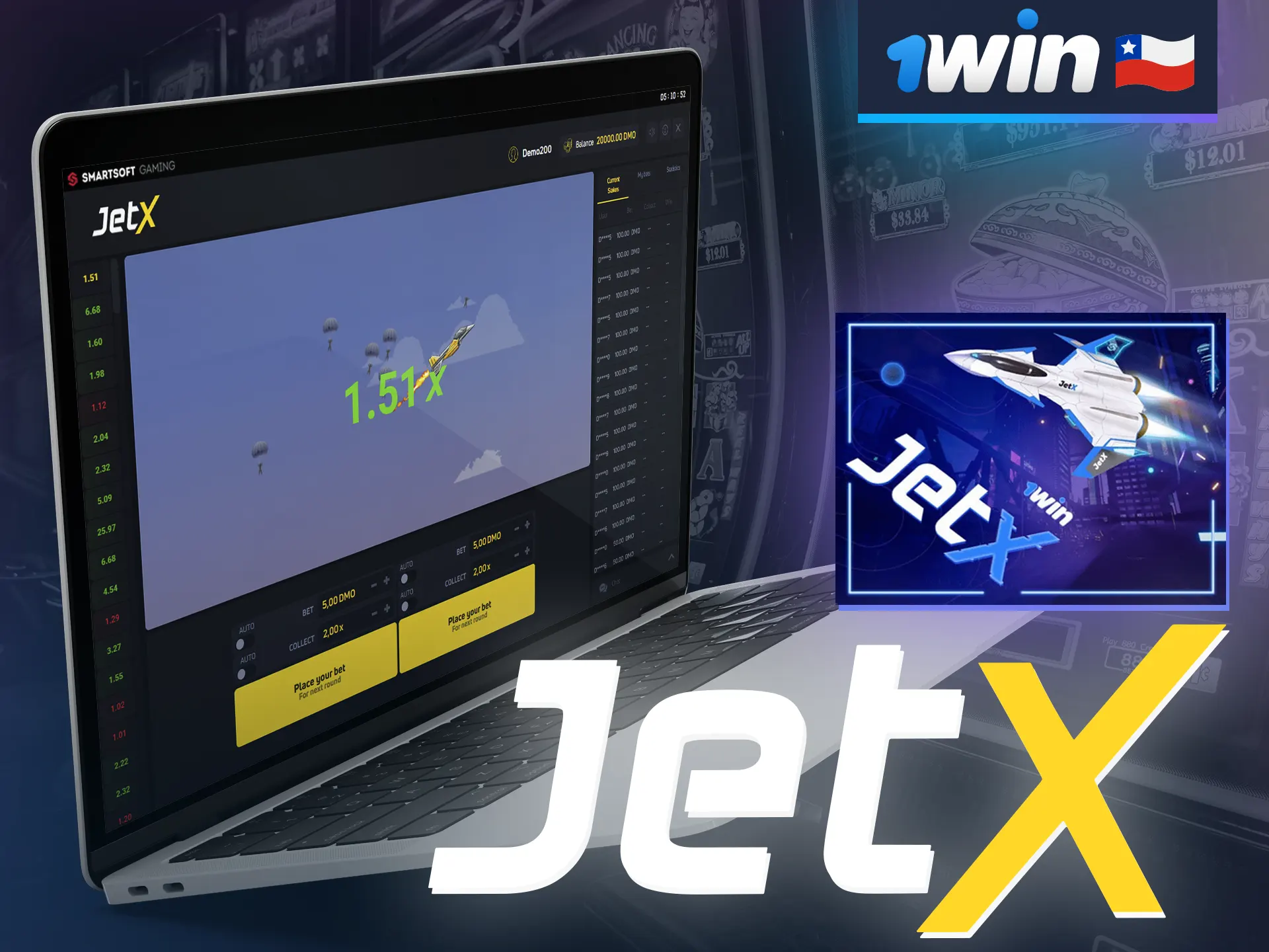 Juega en JetX junto con la casa de apuestas 1win y consigue bonificaciones.