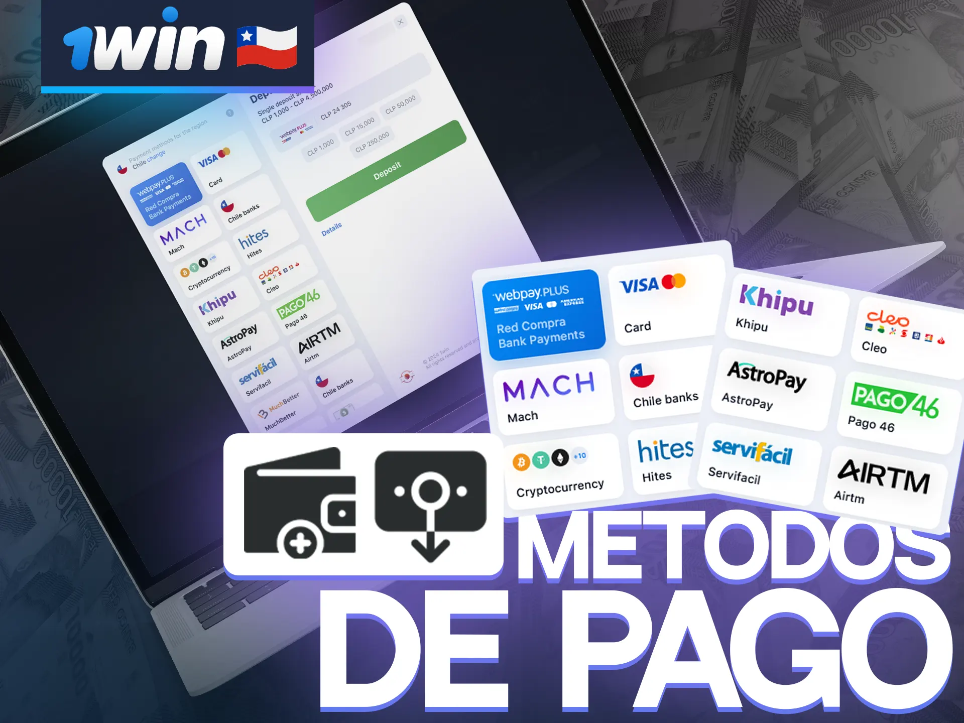 Los clientes de 1win Casino pueden elegir el método de pago que desean utilizar para los depósitos y las retiradas entre las múltiples opciones disponibles.