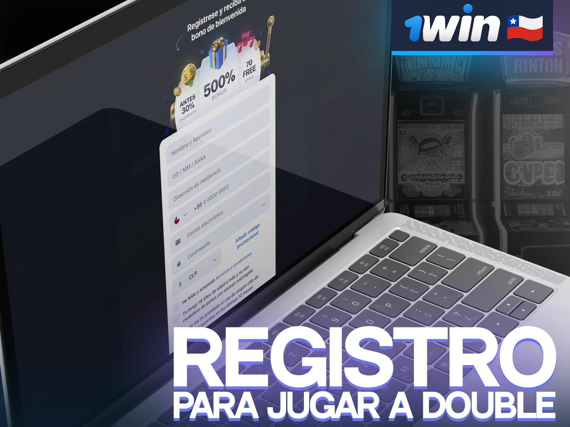 Juega Double en 1win casino después de registrarte.