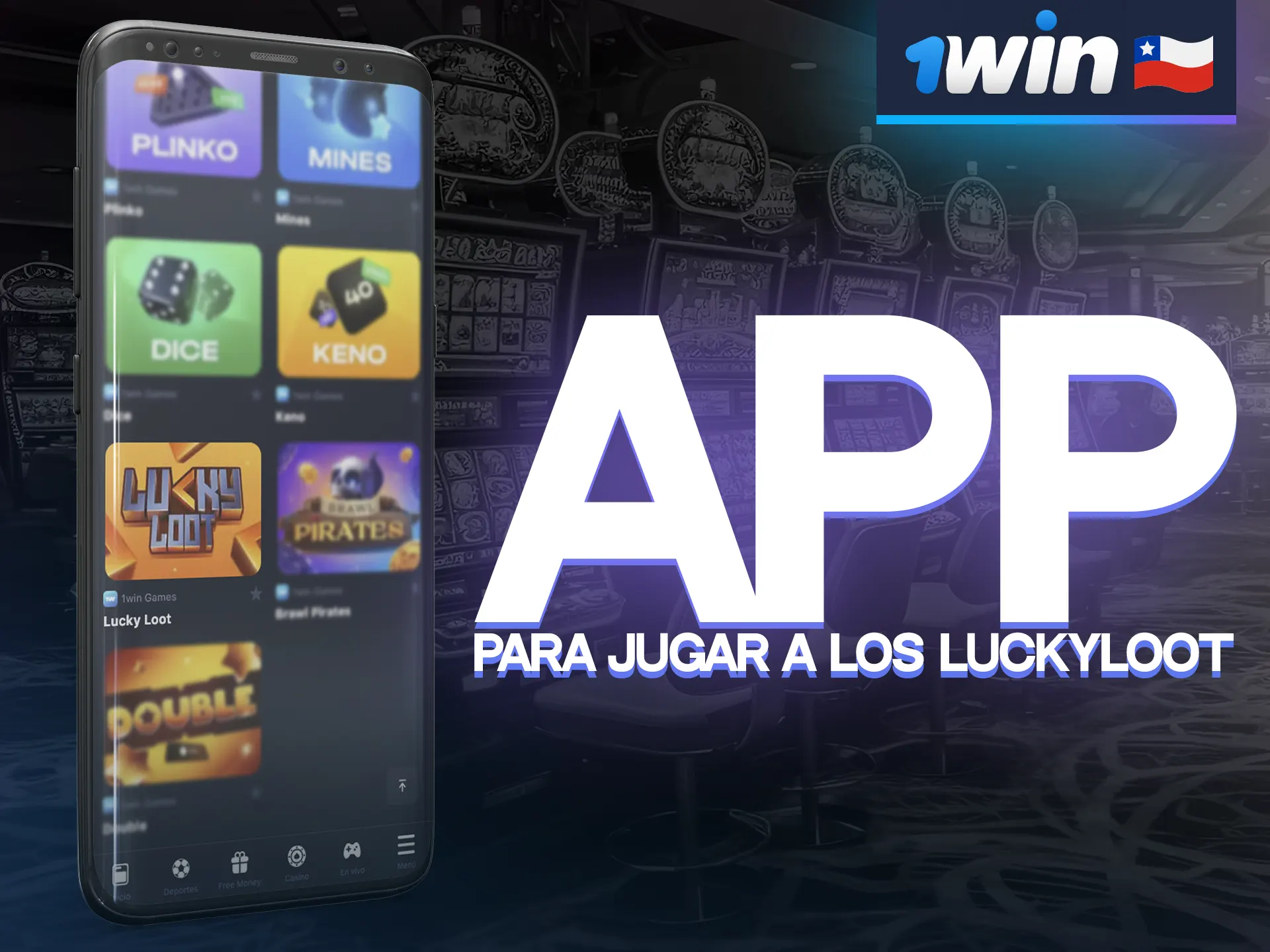 Juega a Lucky Loot con la aplicación móvil de 1win para Android e iOS.