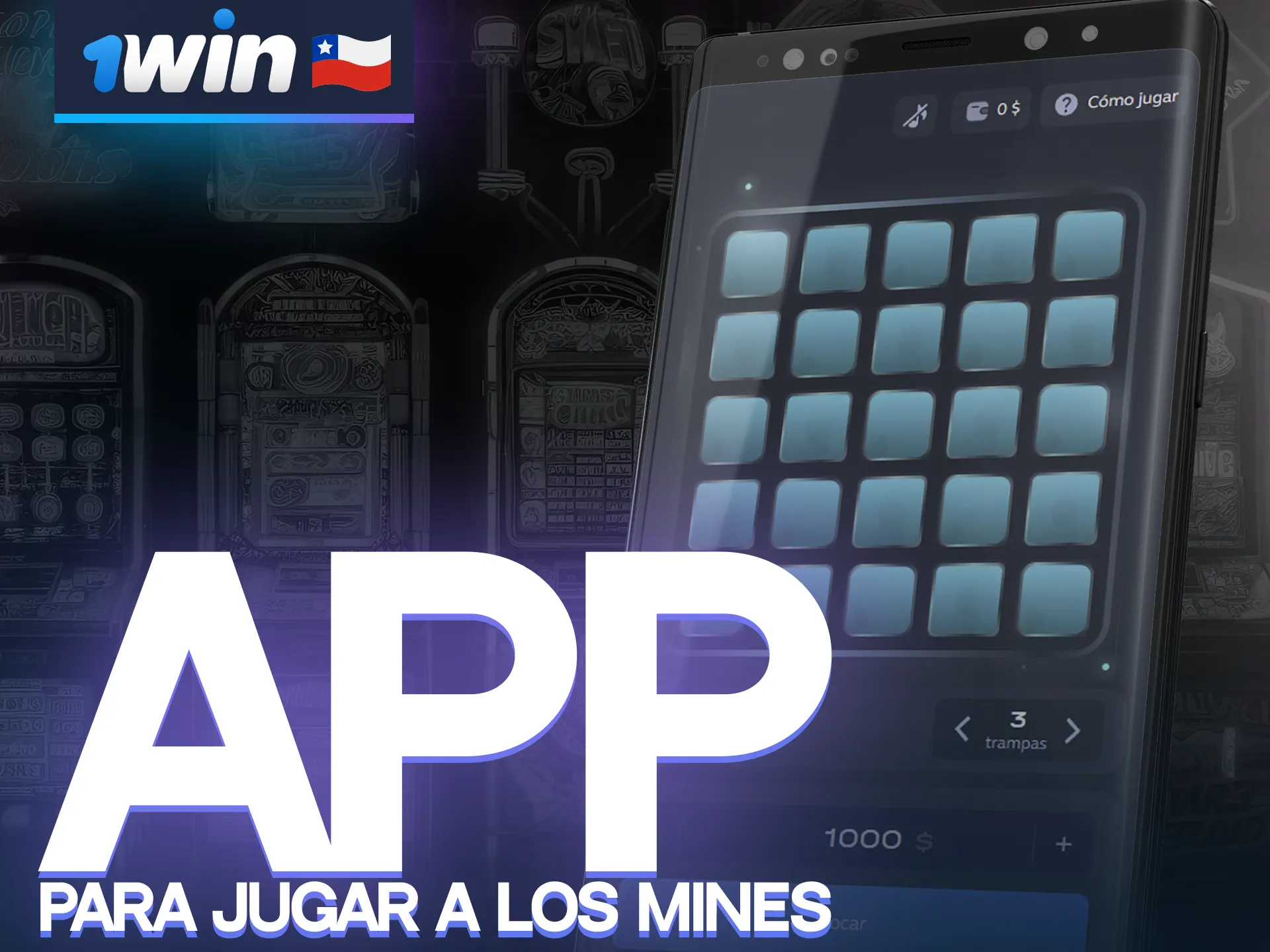 Juega a las Mines con la aplicación móvil 1win.