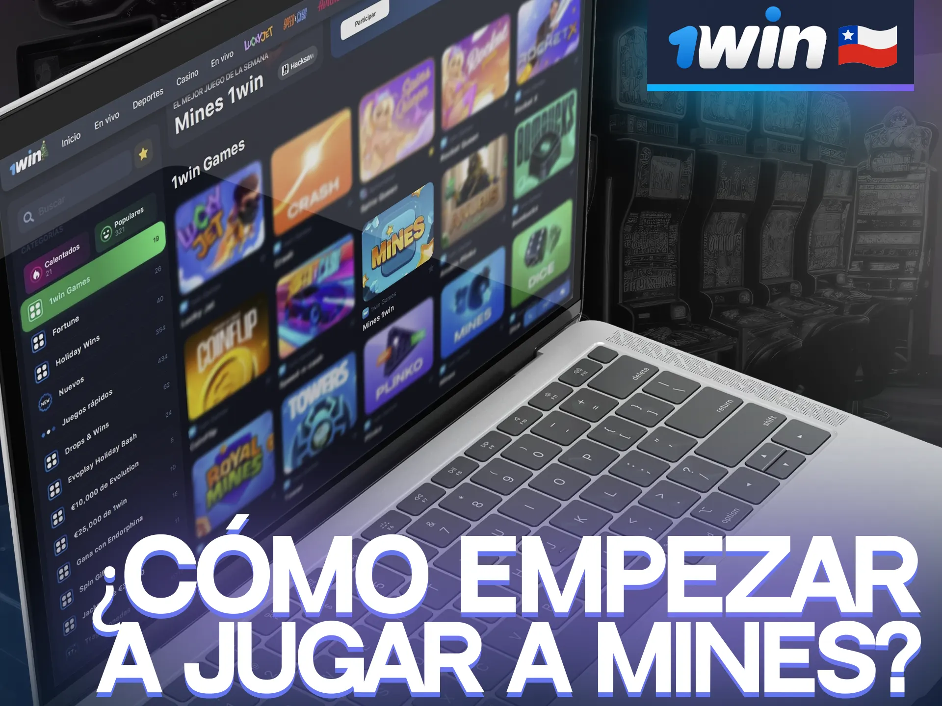 Lea las instrucciones y empiece a jugar a las Mines en 1win Casino.