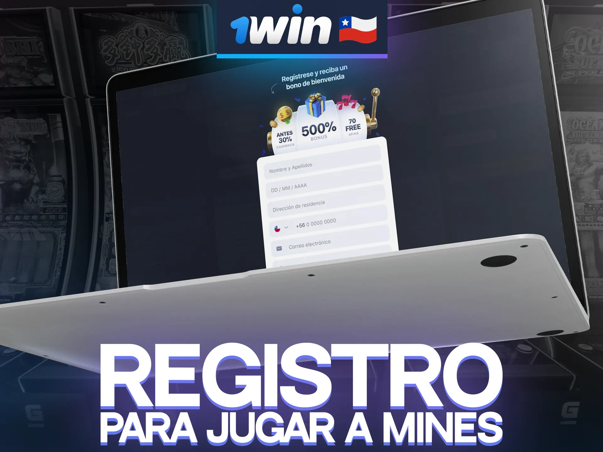 Regístrate en 1win y empieza a jugar a Mines.