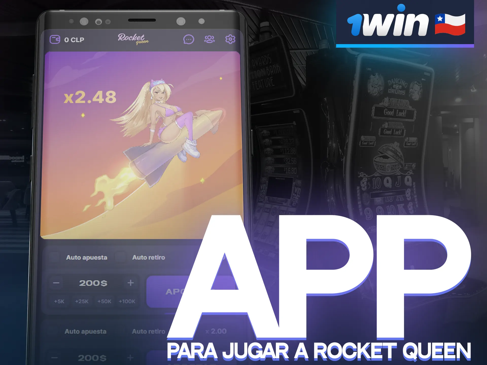 Juega a Rocket Queen con la aplicación móvil de 1win.