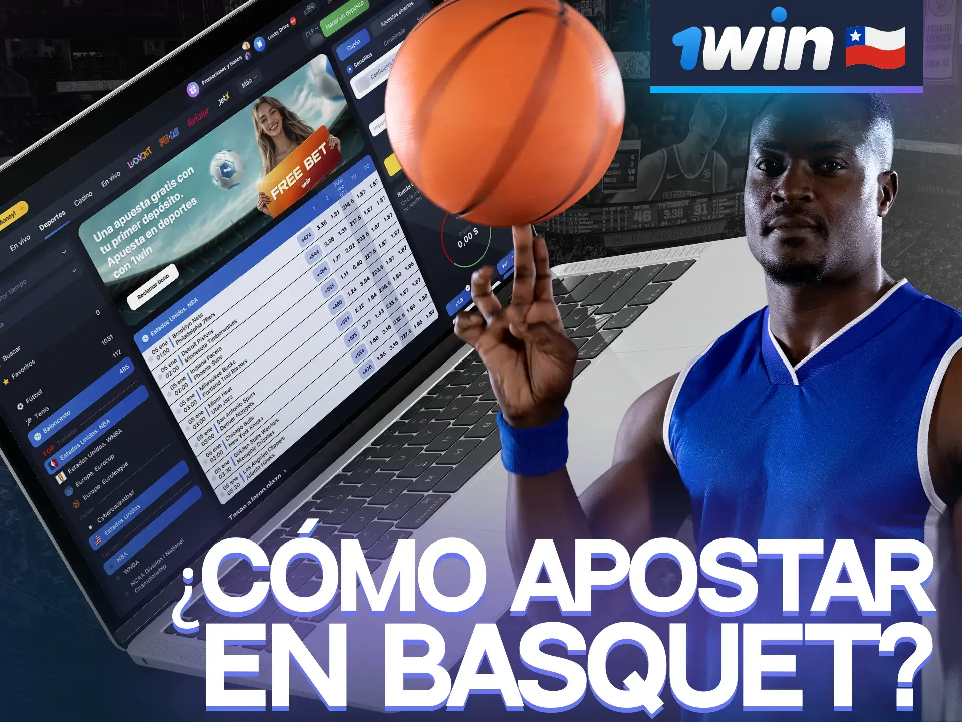 Pasos necesarios para apostar en básquet en 1win.