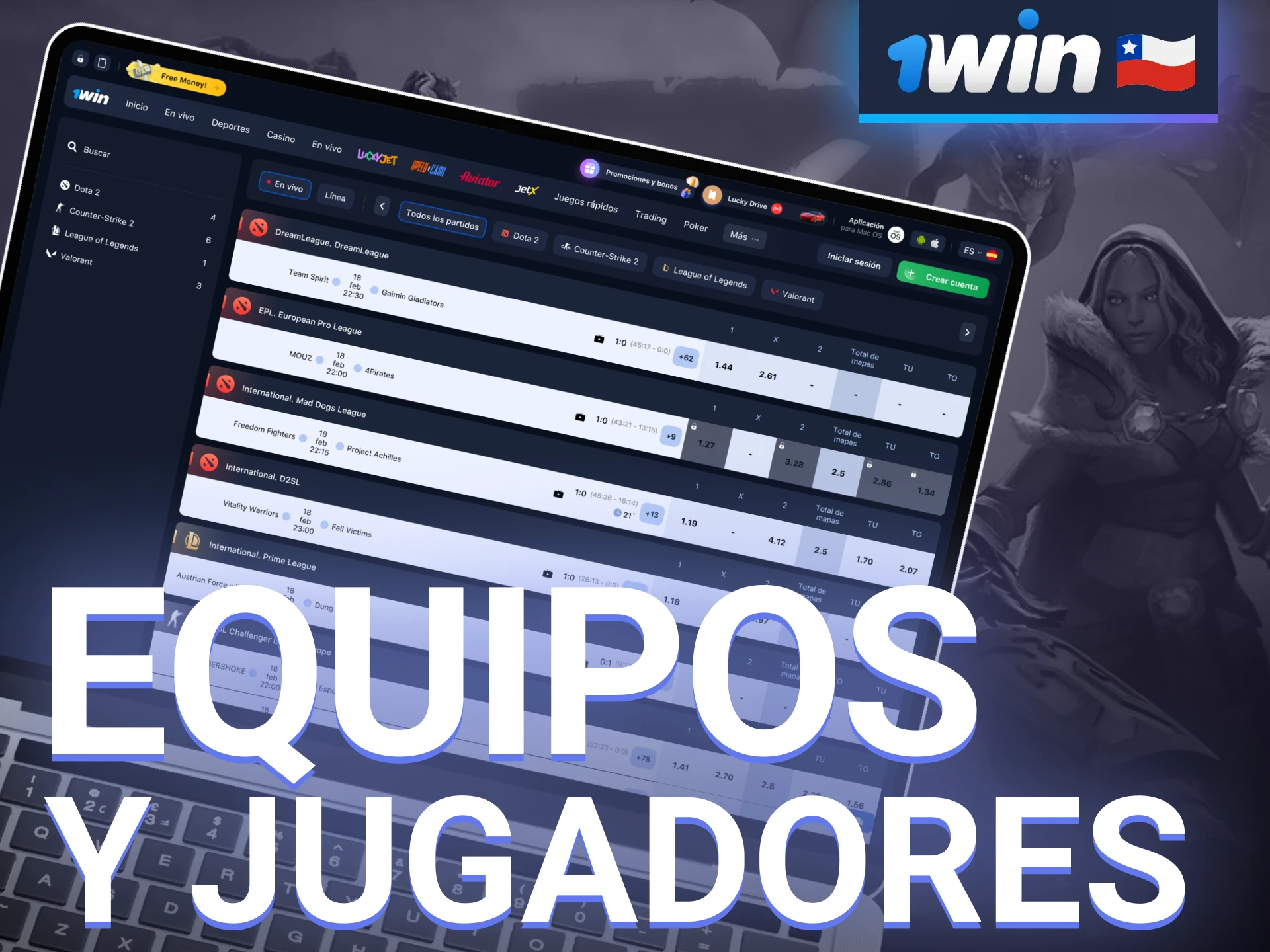 1win está involucrado en el mundo de los eSports, colaborando con equipos y jugadores.