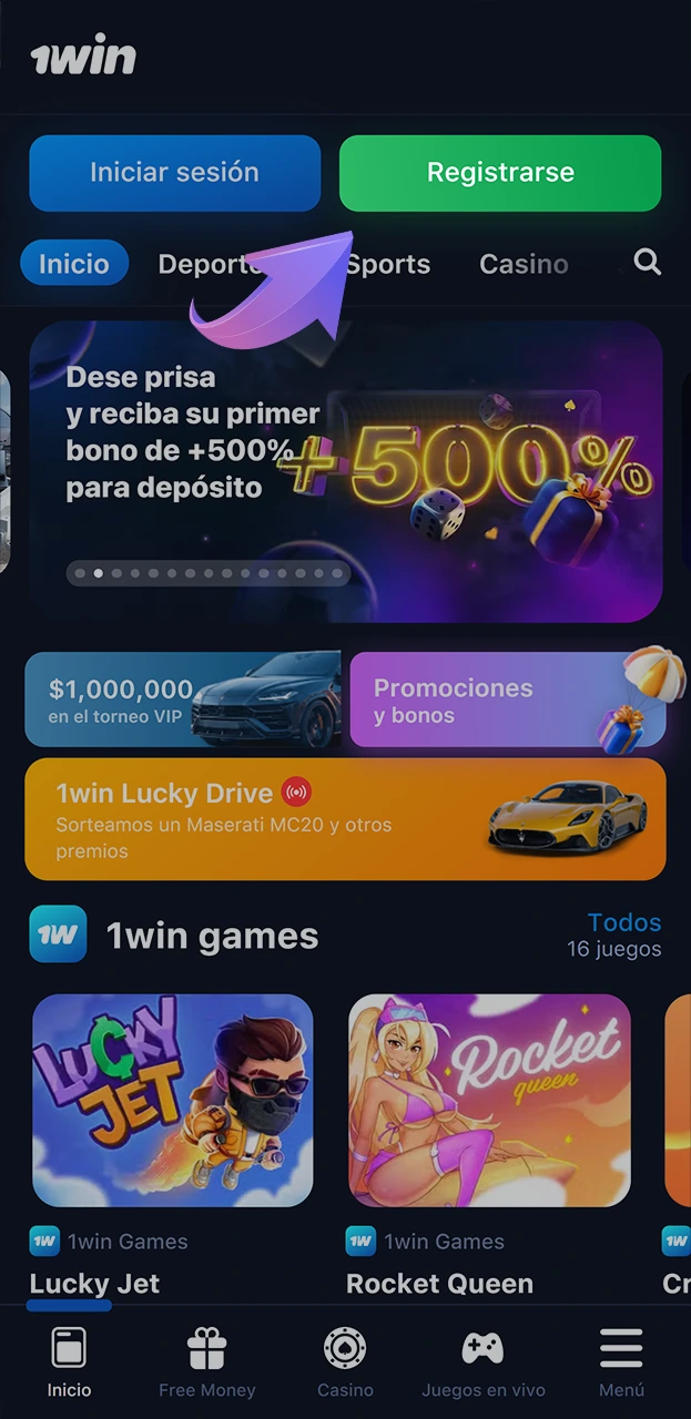 Tienes que ser un usuario registrado de 1win.