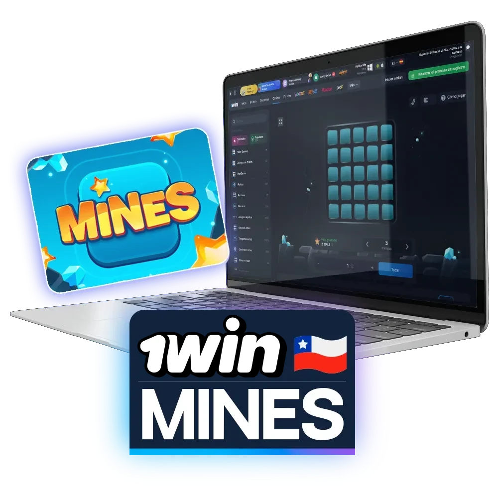 El juego Mines está disponible entre otros juegos en 1win.