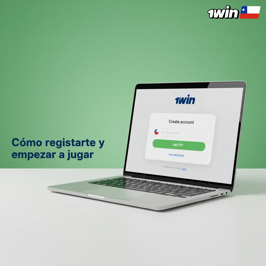Guía de registro: pulsa Registrarte, elige correo/teléfono/redes, completa datos, confirma y haz tu primer depósito con bono
