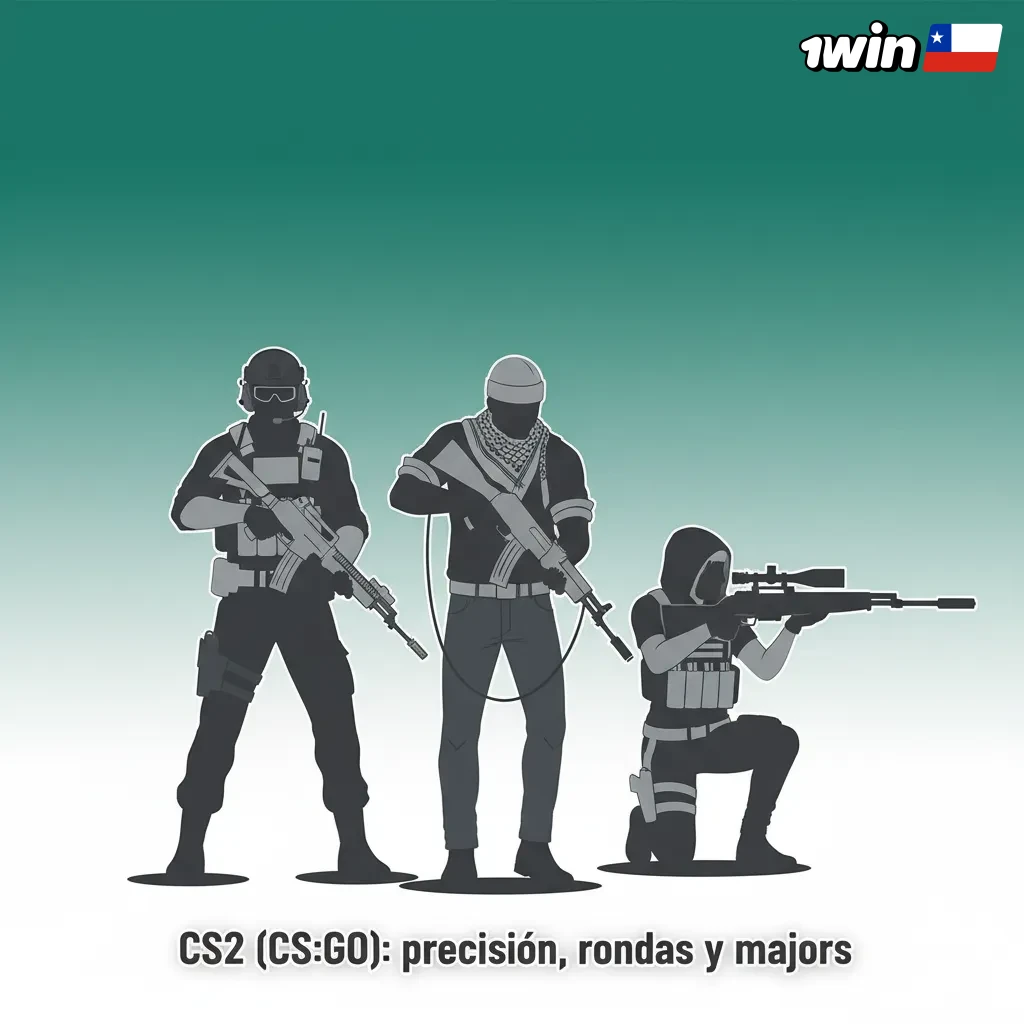 Infografía de CS2: mapas, rondas, economía y mercados de apuestas; torneos clave: Majors, ESL Pro League, IEM, BLAST.