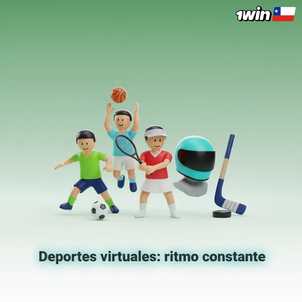 Deportes virtuales: ritmo constante, cuotas RNG; fútbol, caballos, perros y tenis simulados con resultados rápidos.