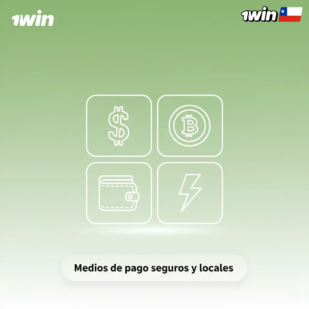 Logos de medios de pago locales y seguros: Visa, MasterCard, Webpay, AstroPay, AirTM, Khipu, MACH, bancos chilenos y más