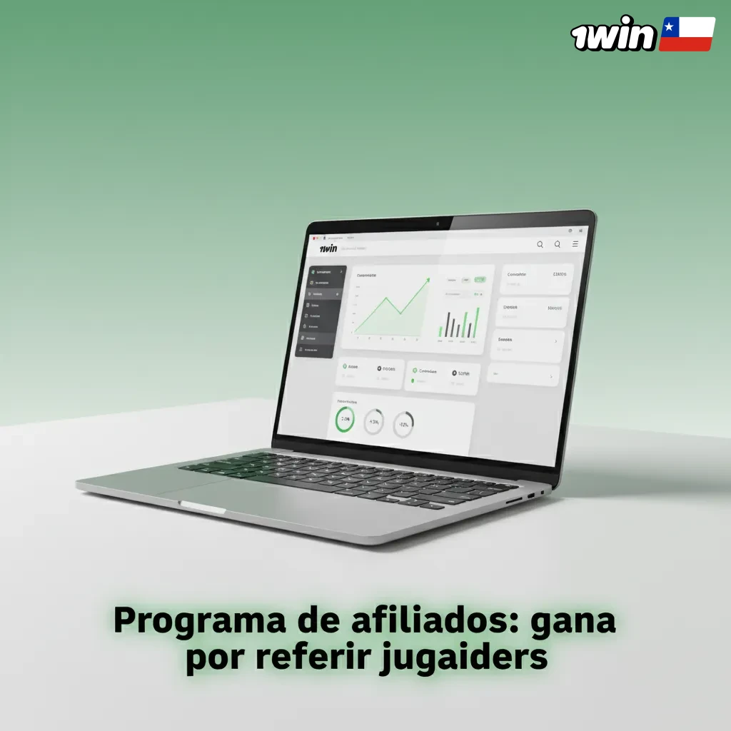 Banner del programa de afiliados: gana por referir jugadores; comisiones, materiales, soporte, estadísticas y pagos puntuales