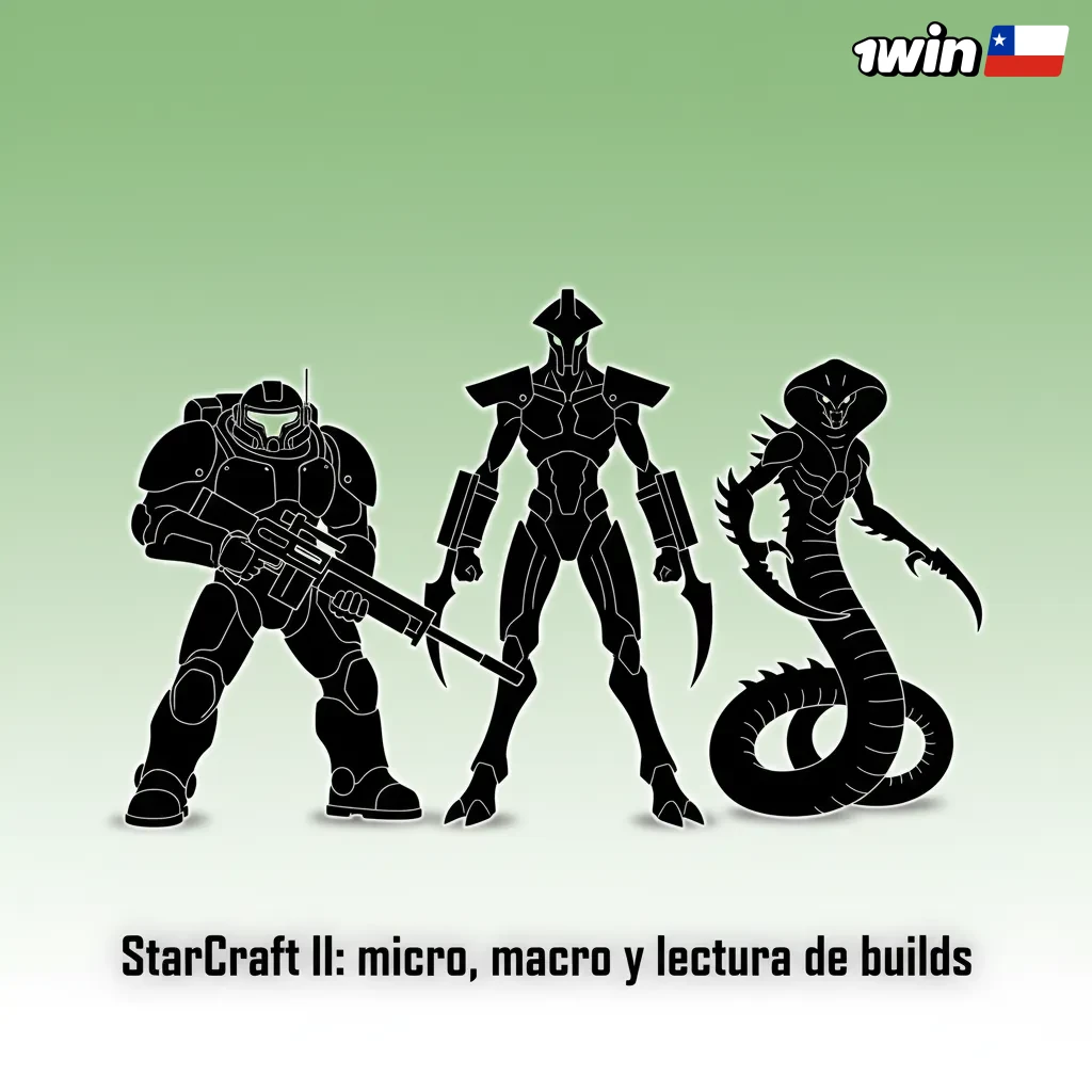 Banner de StarCraft II sobre micro, macro y lectura de builds, 1v1, mapas y razas; IEM, GSL, DreamHack, TSL y HomeStory Cup
