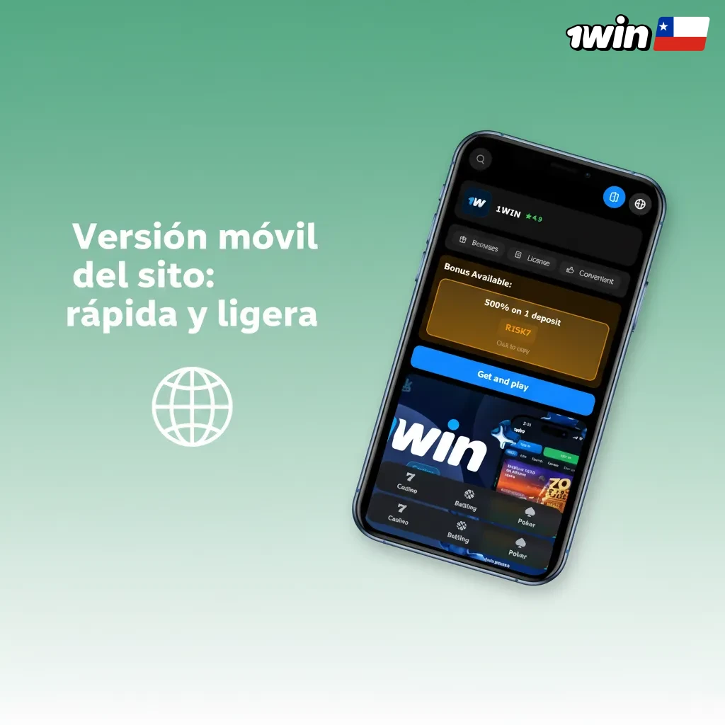 Sitio móvil rápido y ligero: menús táctiles adaptados, cuotas y mercados visibles, casino y cajero para pagos locales.