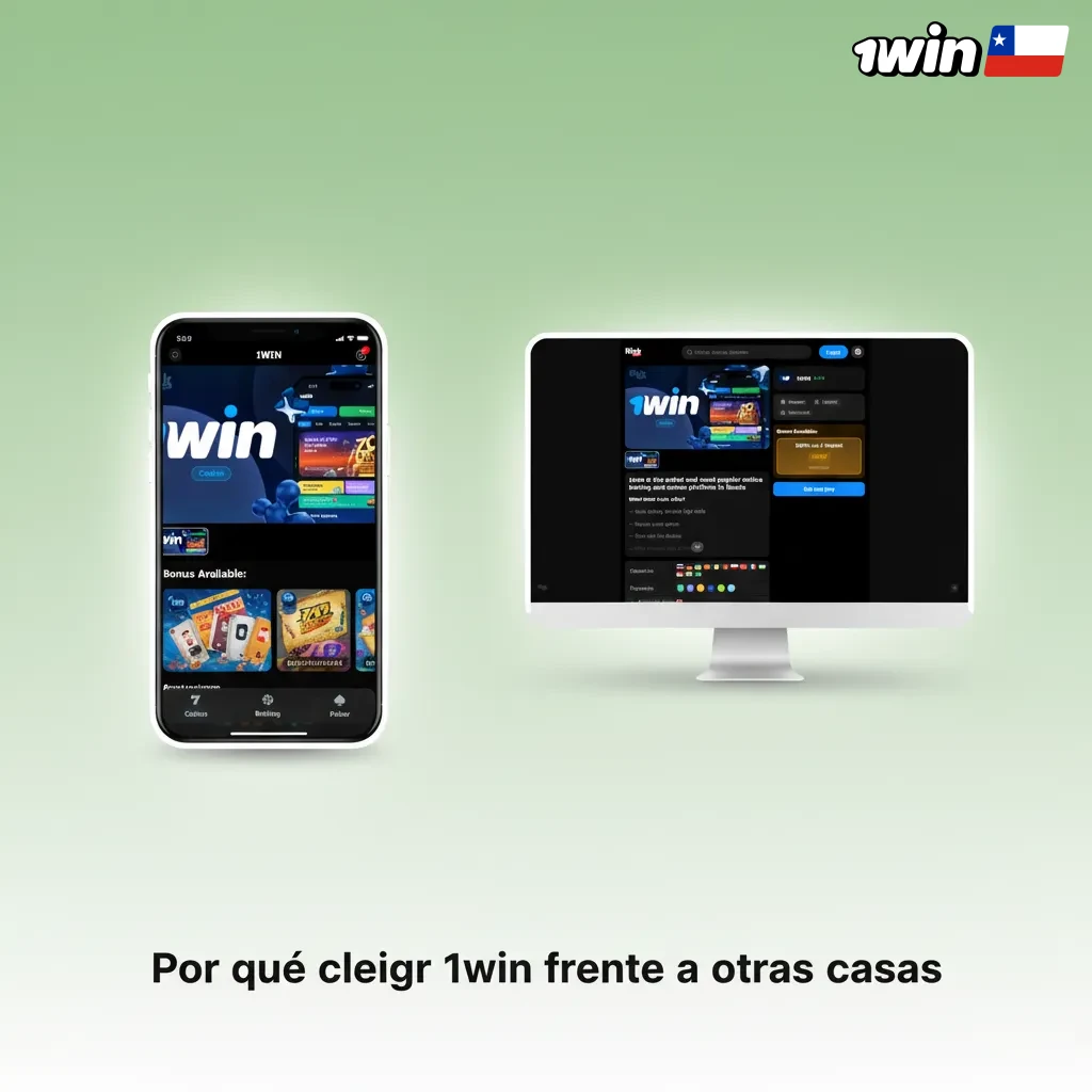 Banner de 1win: cuotas competitivas y rápidas, fútbol chileno e internacional, bet builder, casino top y soporte 24/7.