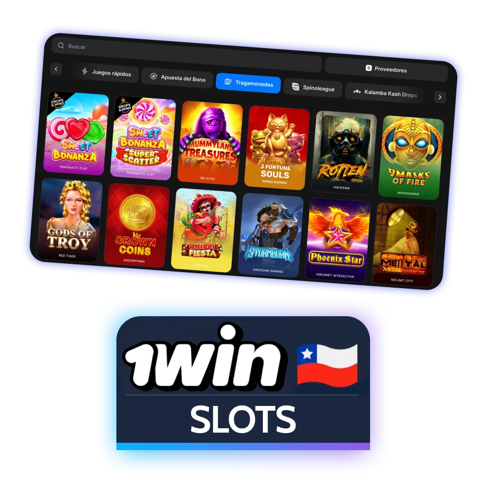 Los usuarios de 1win en Chile pueden elegir entre una gran variedad de juegos de tragamonedas.